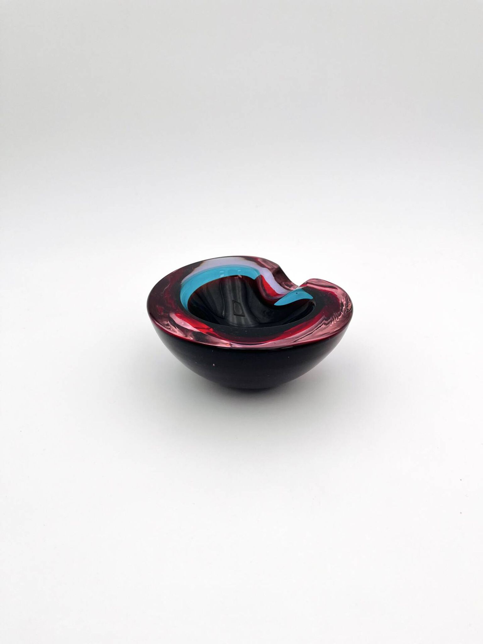 Sommerso Flavio Poli Murano 1960 Ashtray Bowl
