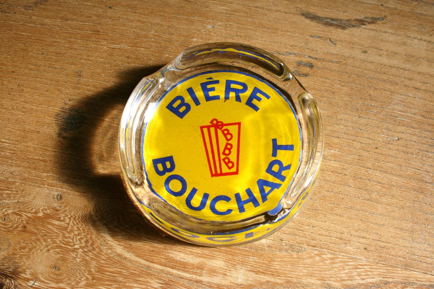 Vintage ashtray glass Beer Bouchart