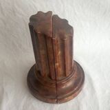 Genuine Red Alabaster Marble Italian Bookend Column Shaped Pair