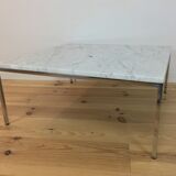 White marble and chrome coffee table, 60s design