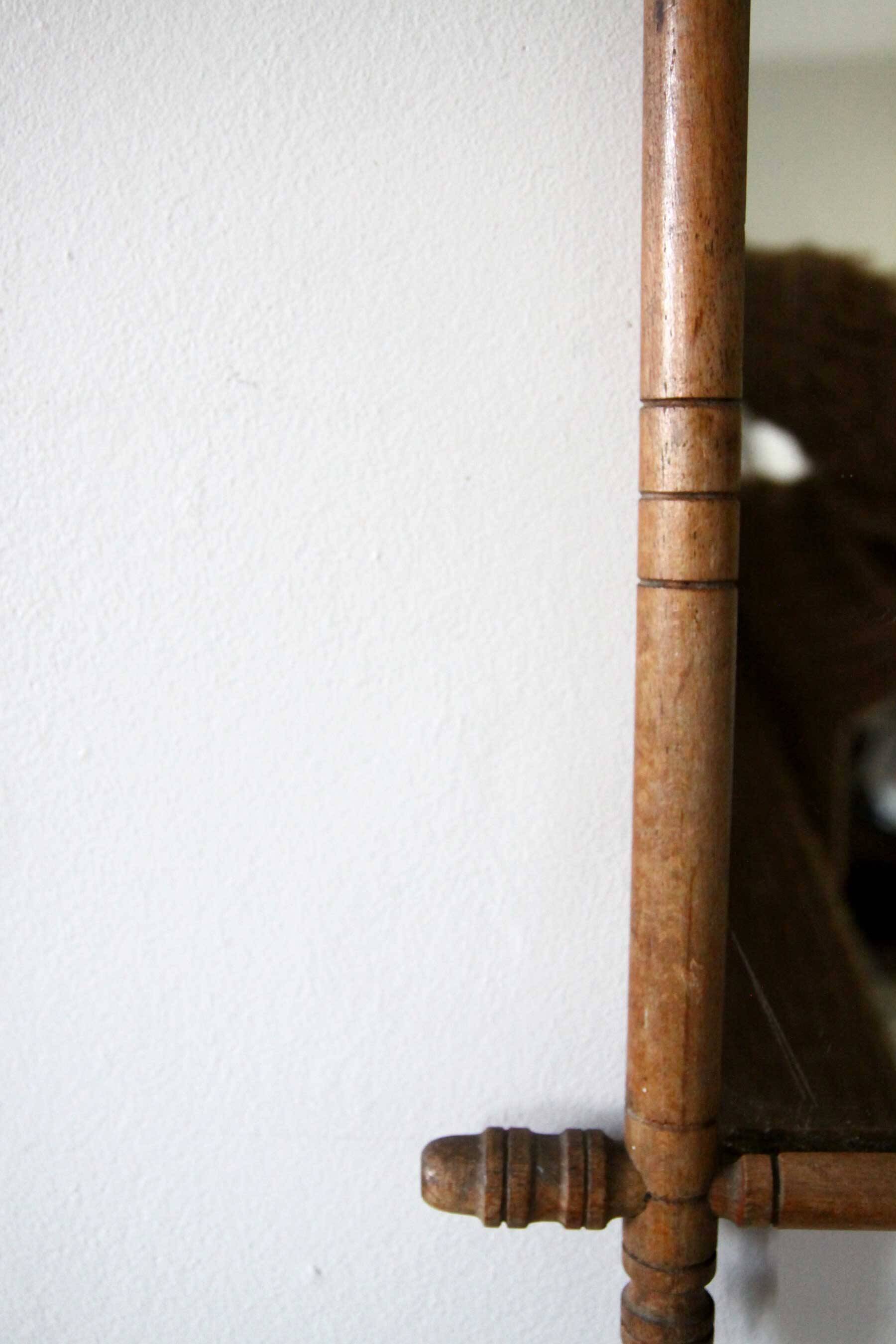 Miroir en bois effet bambou