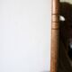 Miroir en bois effet bambou