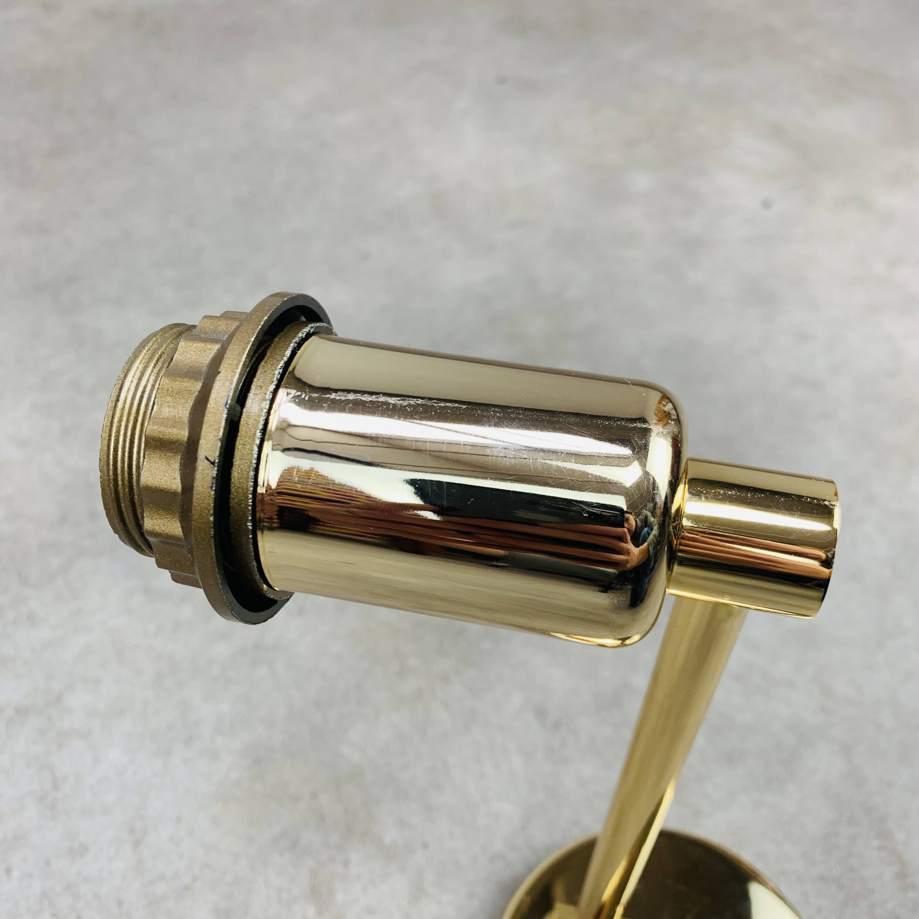 5 gold LED wall lights by LedsC4 in brass