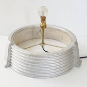 Exceptional plexiglas & plaster ball lamp house arlus 1970 space age 7