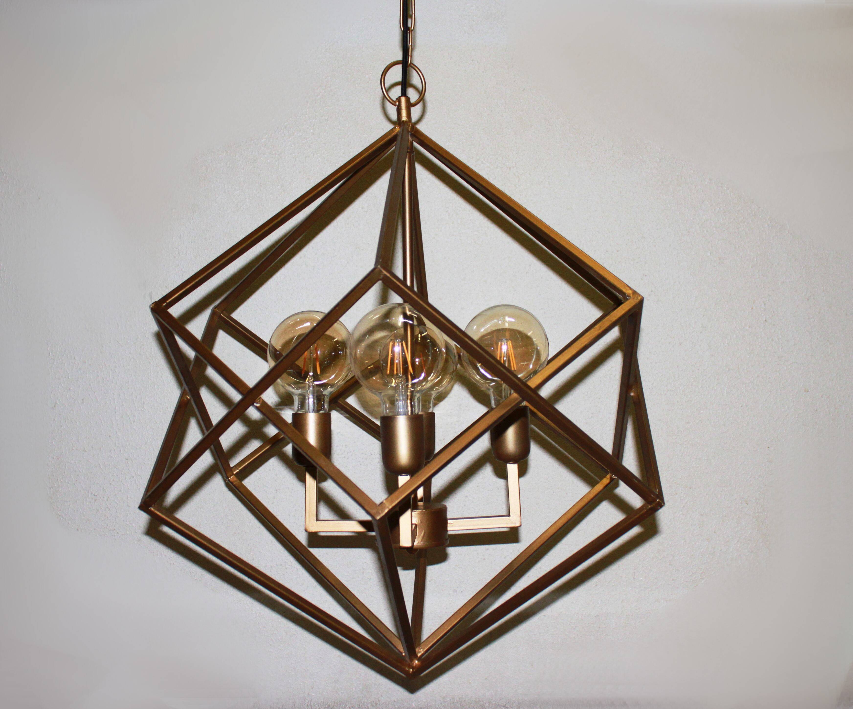 Modern chandelier, 3 lights, 20th century.