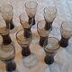 Set of 10 smoked glasses from the 60s/70s