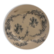 Large iron earth plate in Gien floral pattern