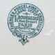 Emile BOURGEOIS PARIS Oval dish in faience floral motif