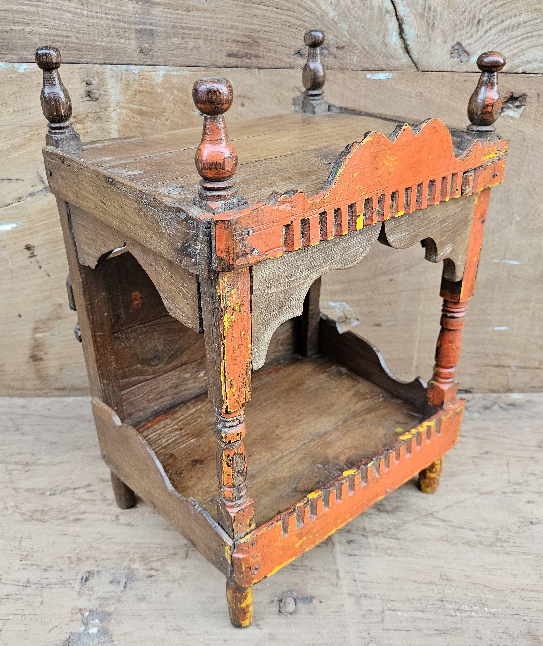 Old Burmese teak offering cabinet