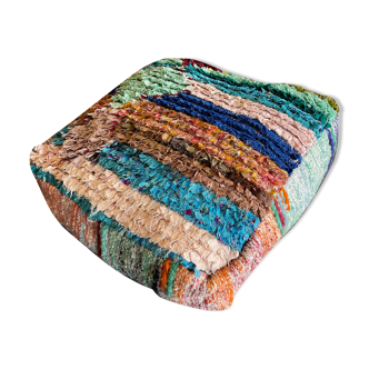 Multicolored floor berbere cushion