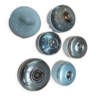 Vintage porcelain and metal switches