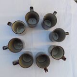 set of 8 stoneware coffee cups