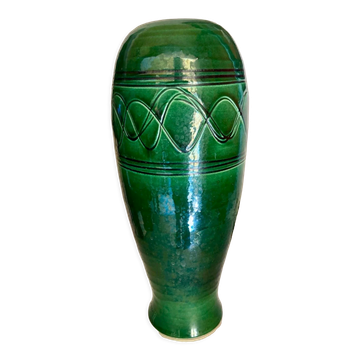 Vase en céramique émaillé , art deco