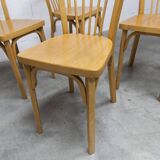 Set of 4 Baumann bistro chairs model 153 stamped 1981.