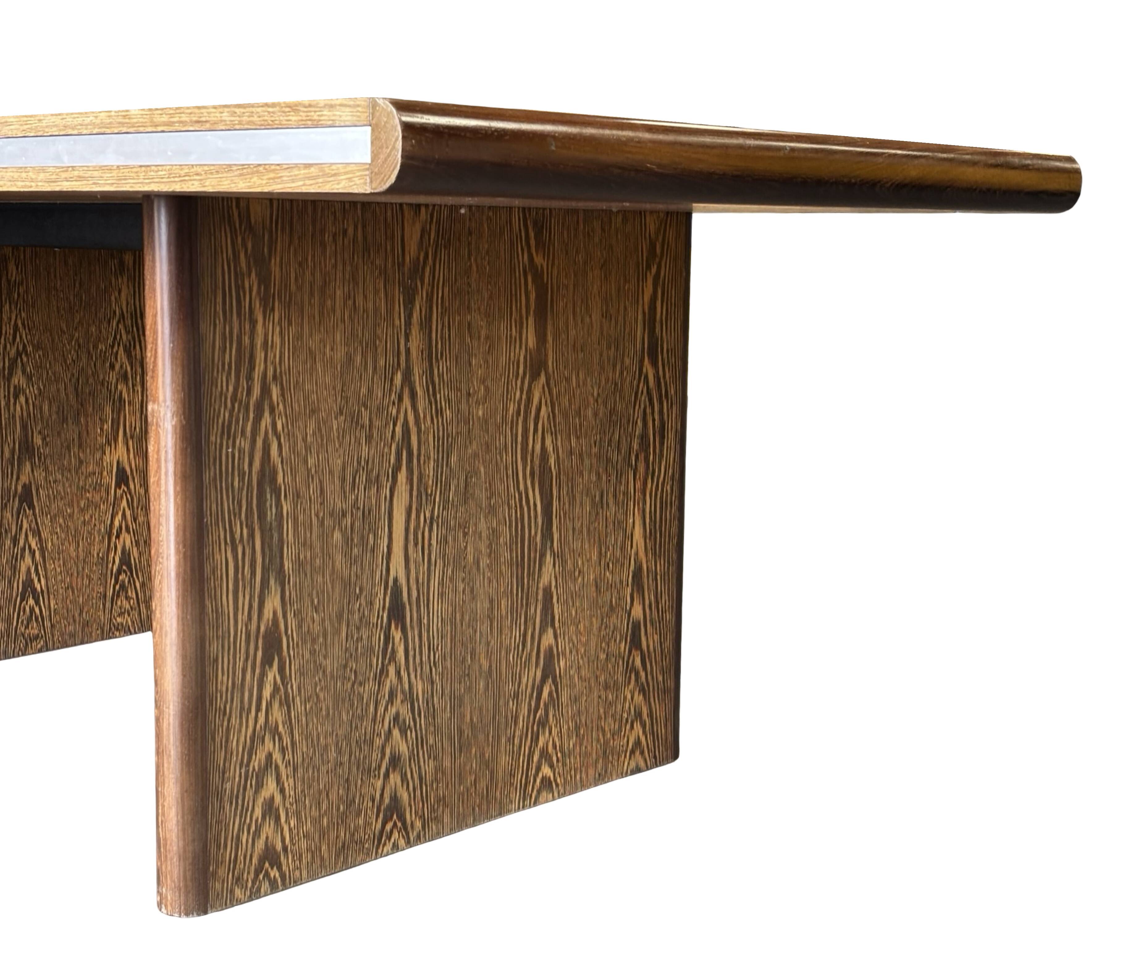 Vintage executive desk - large desk wenge 70s design