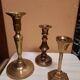 Trio de bougeoirs en bronze