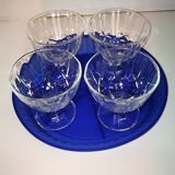 Set of 4 crystal cups