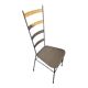 Mid century metal and wicker dining chairs, France 1950s
