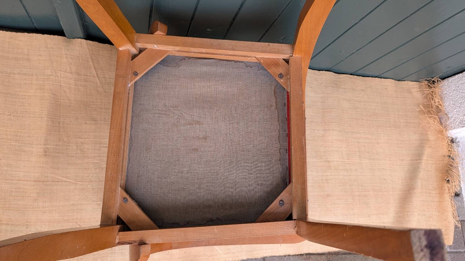 Fauteuil en hêtre courbé, années 40-50