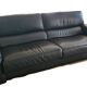 Large 3-seater anthracite leather sofa Roche Bobois