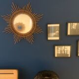Rattan sun mirror