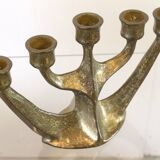 Brass brutalist candlestick from Horst Dalbeck