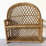 Vintage rattan shelf