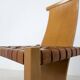 Mid-Century Modern Set of 12 Wood and Leather Chairs, Italy, 1950s