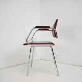Chrome (Faux) Leather Armchair by Kovona, 1980's, Czechoslovakia