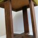 Rest - art deco foot in green velvet and solid wood
