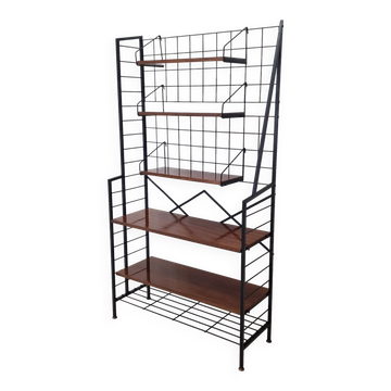 Italian Free Standing Teak Shelving Unit, 1950's
