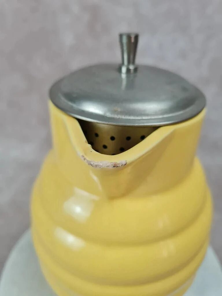 Old Saint-Clément pitcher no. 869 with original metal filter.