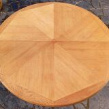Large oak table by Guillerme & Chambron