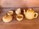 Ochre coffee set signed G. Platon Vallauris