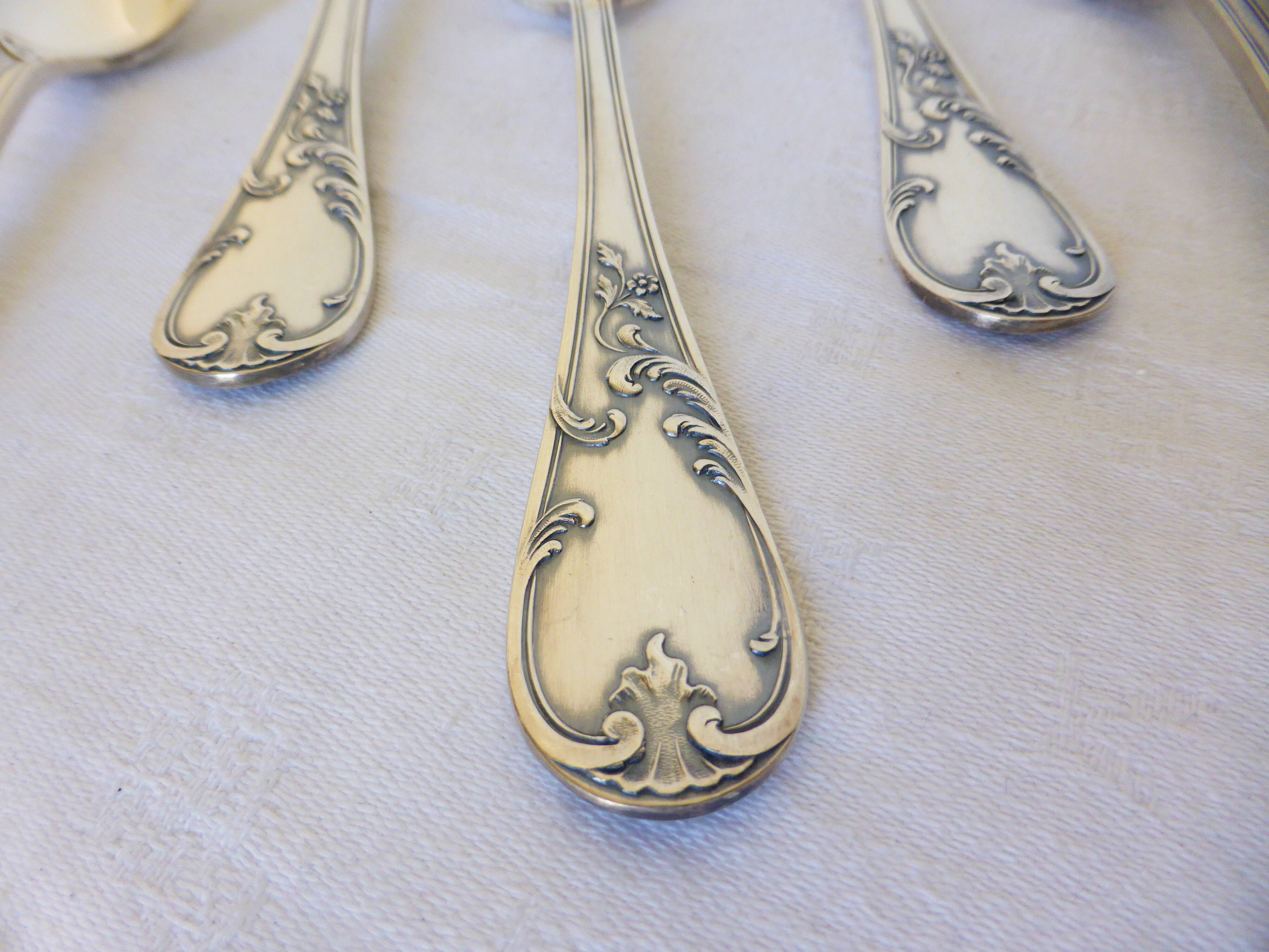6 vintage silver metal tablespoons 2106267