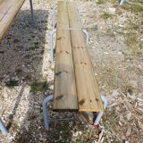 Industrial or Community Table with Benches