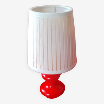 Lampe en céramique orange des annèes 1970