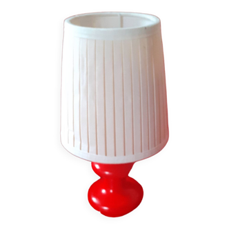 Lampe en céramique orange des annèes 1970