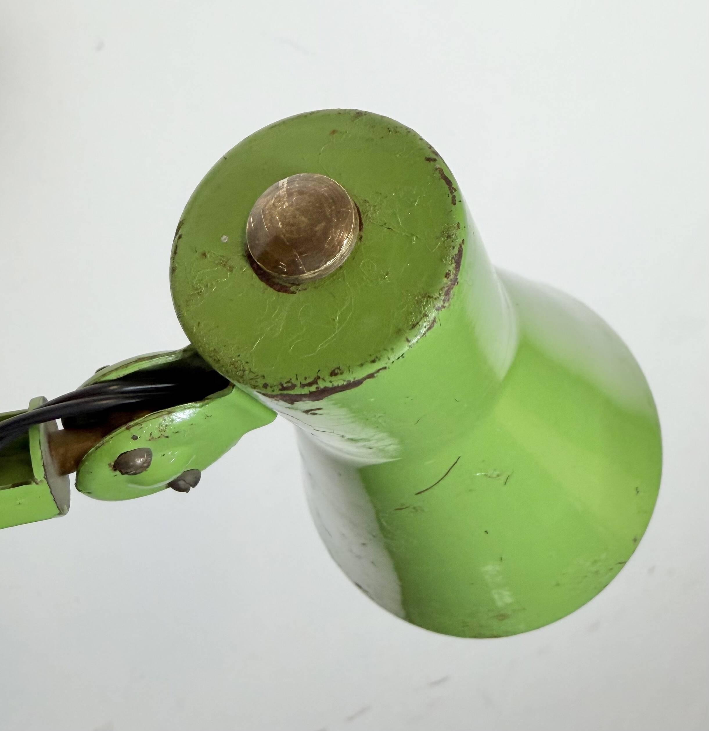 Green Industrial German Scissor Wall Lamp from Kaiser Leuchten, 1960s