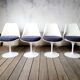 4 Knoll International tulip chairs by Eero saarinen