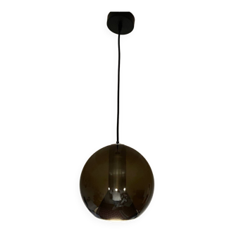 Smoked glass globe pendant lamp by Frank Ligtelijn for Raak