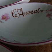 Lawyer's service, porcelain bowls FD Chauvigny
