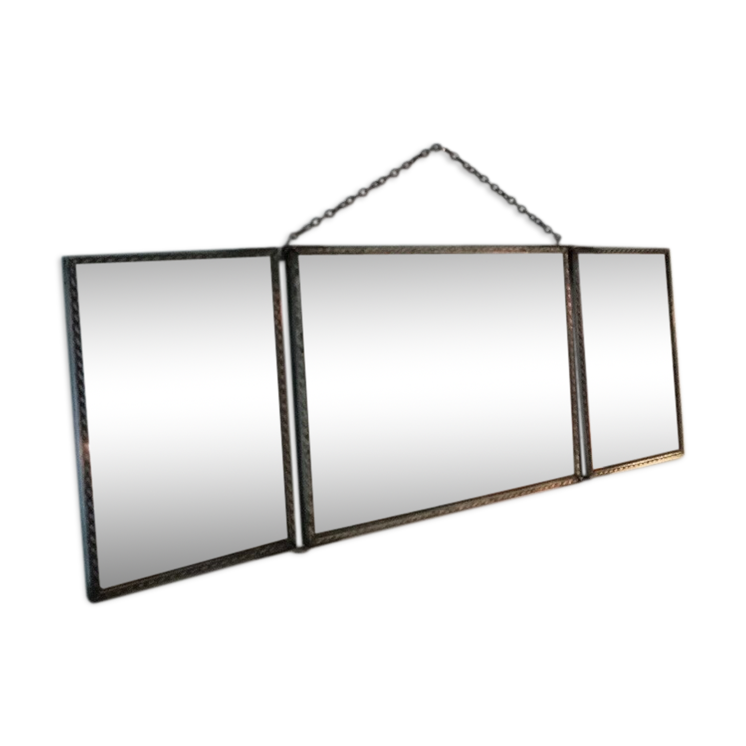 Triptych mirror rectangular 41x15cm
