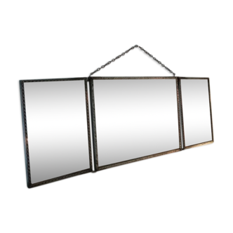 Miroir triptyque rectangulaire 41x15cm