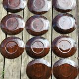 11 Salins Panama brushed oval dessert plates