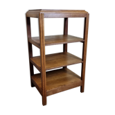 Open storage unit in solid oak Art Deco style, 101 cm