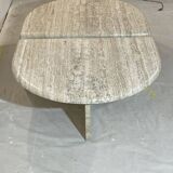 Paire de tables travertin