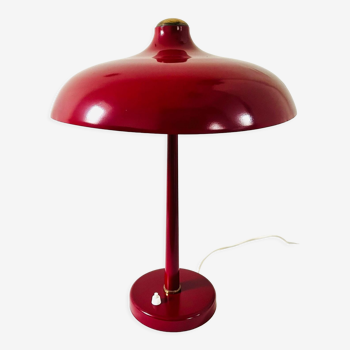 VEB Leuchtenbau - Lutz Rudolph - Glossy Red mushroom Desk lamp