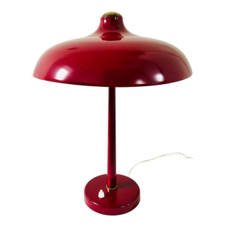 VEB Leuchtenbau - Lutz Rudolph - Glossy Red mushroom Desk lamp