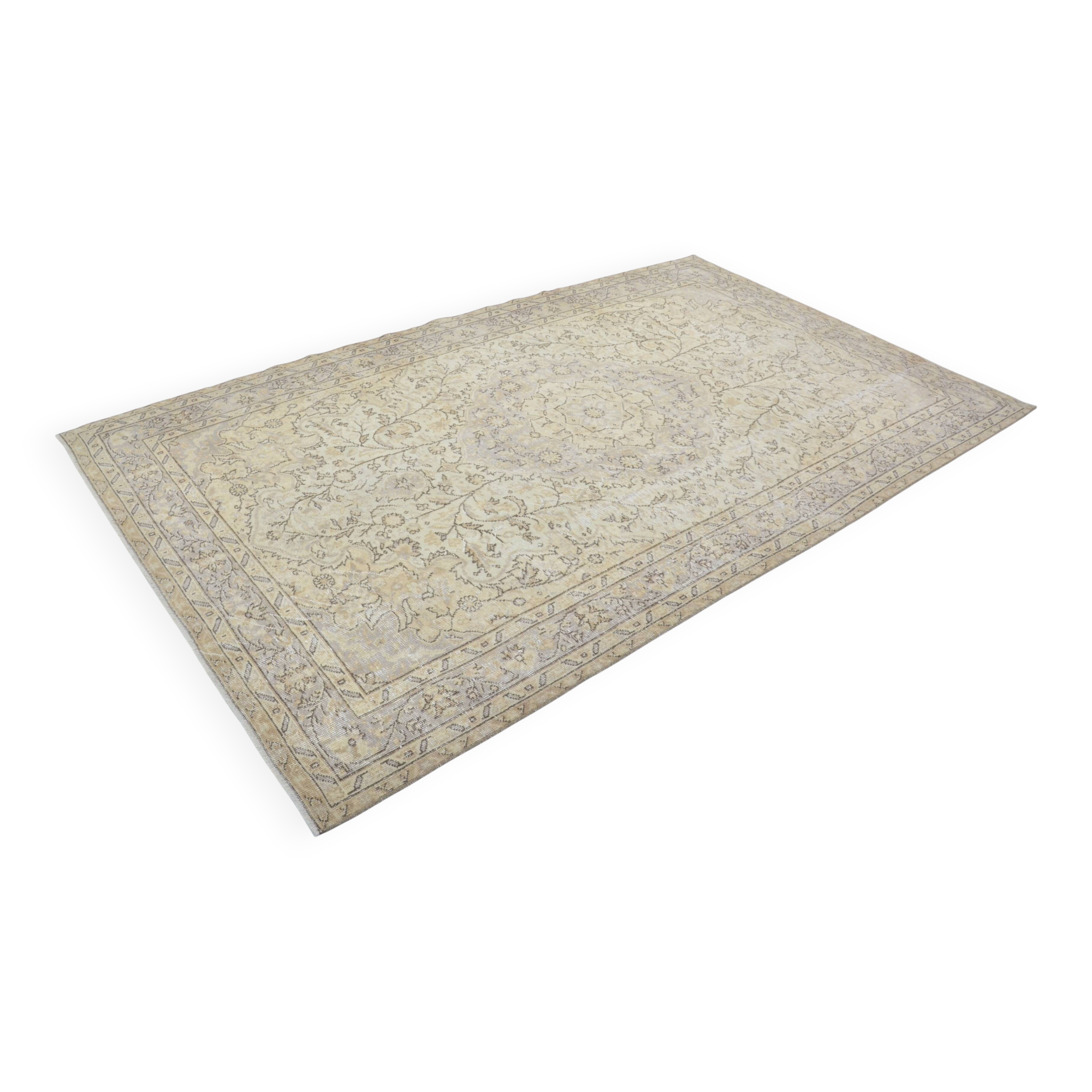 Beige & Brown Turkish Area Carpet sku 3243